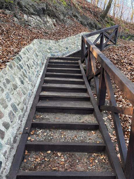 Schody na naszej ścieżce edukacyjnej w Swobnicy zostały naprawione!